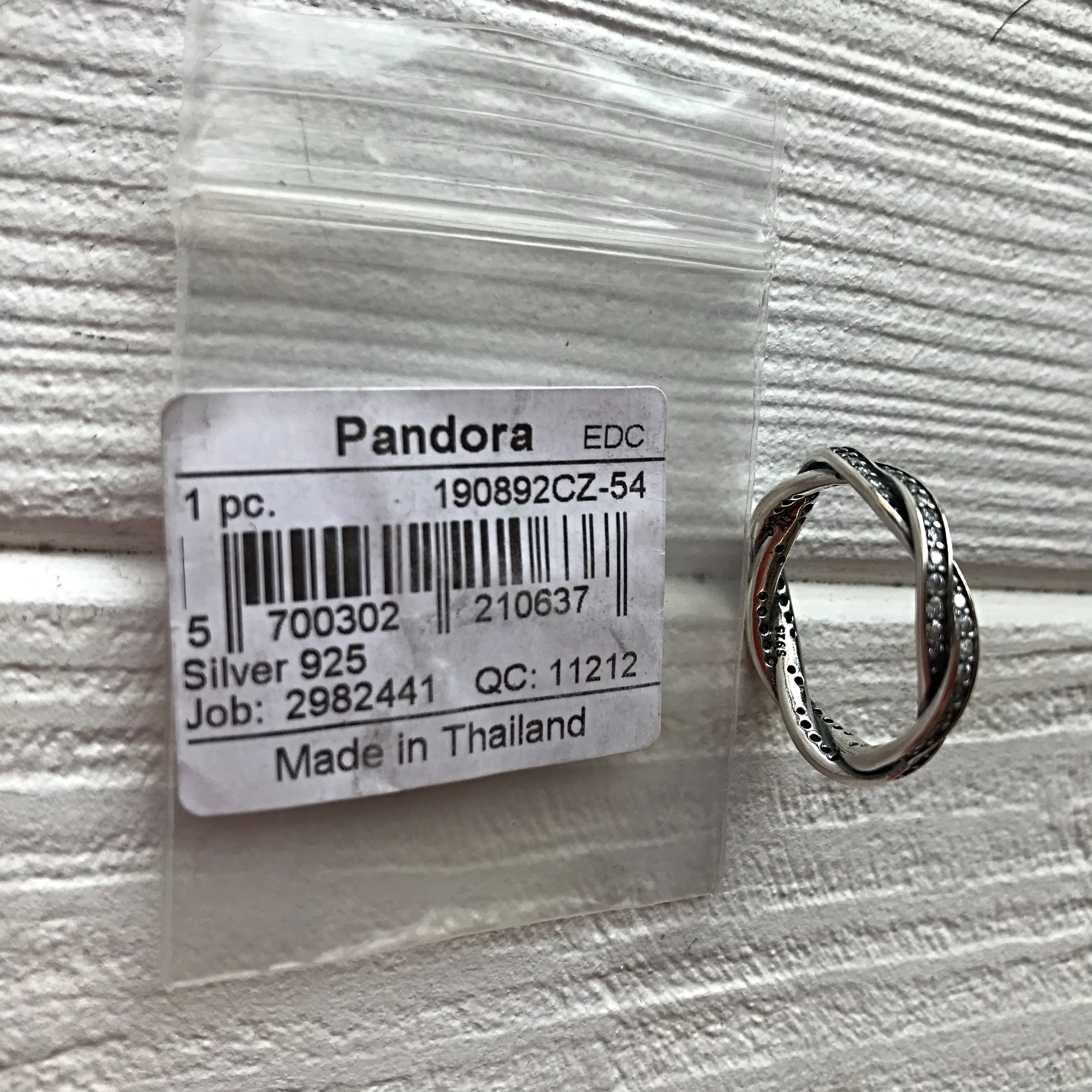 Кольцо Pandora 190892CZ-54 image 0