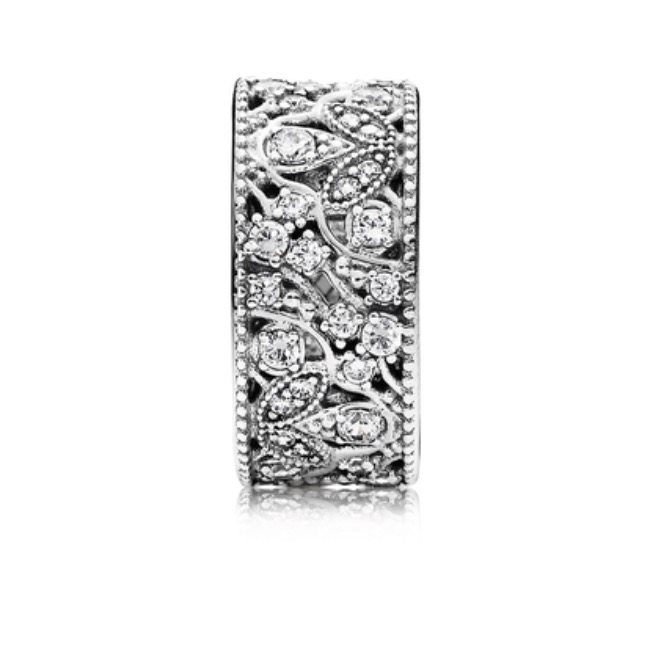 Кольцо Переливающиеся листья Pandora 190965CZ-54 image 0