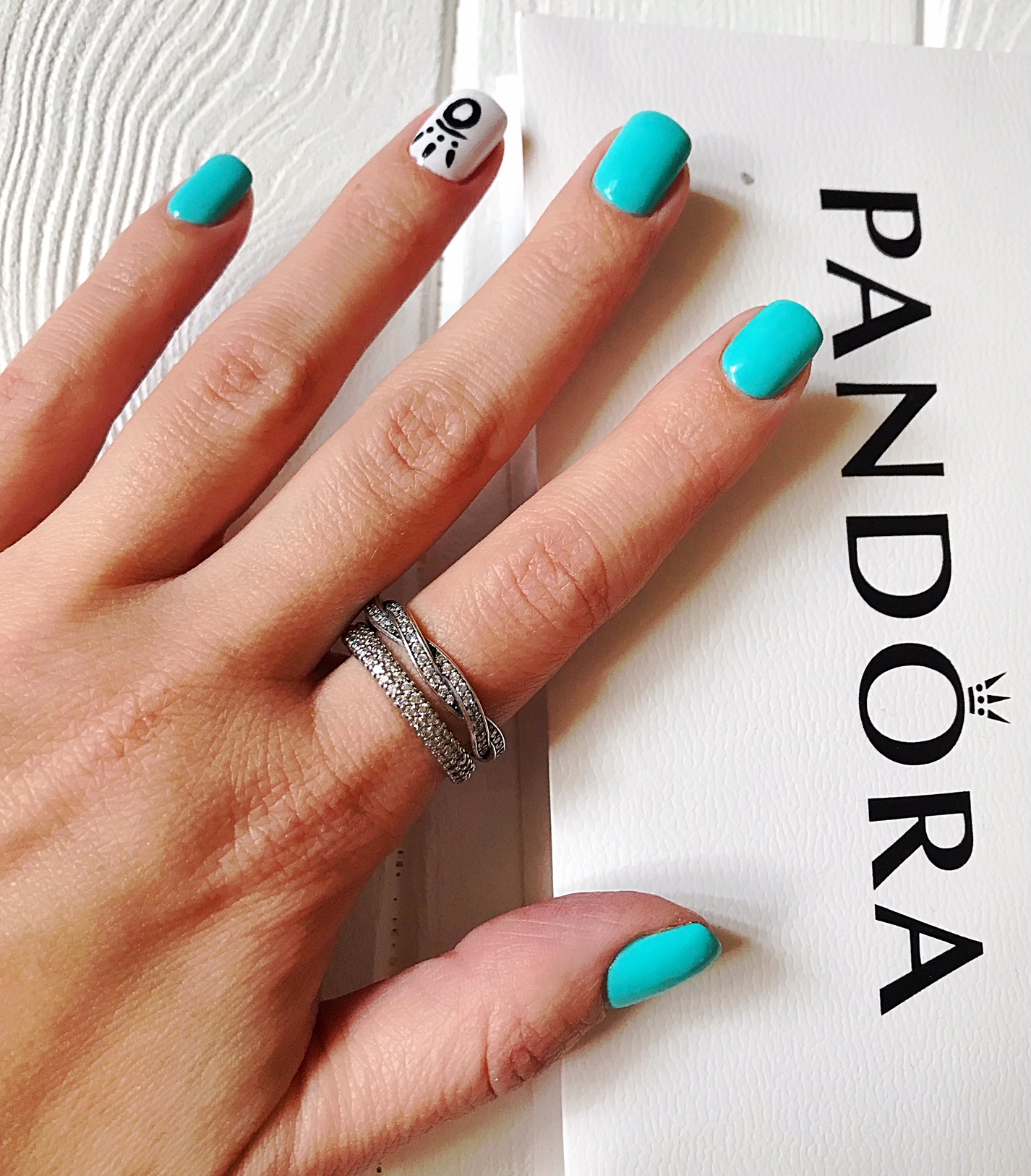 Кольцо Pandora 190892CZ-54 image 0