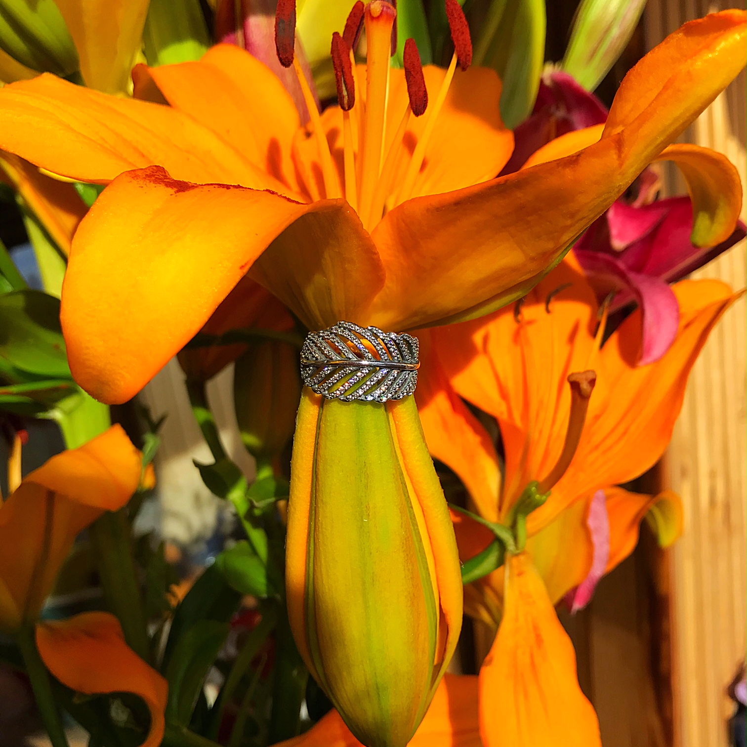 Кольцо Перо Pandora 190886CZ-54 image 0
