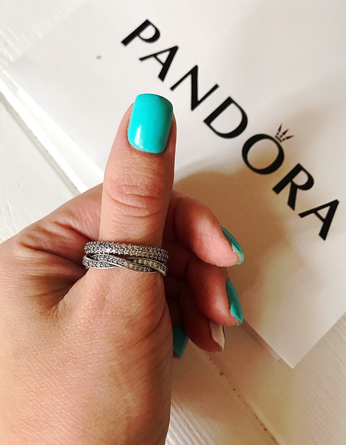 Кольцо Pandora 190892CZ-54 image 0