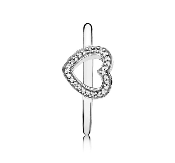 Кольцо Сердечко Pandora 190861CZ-52 image 0