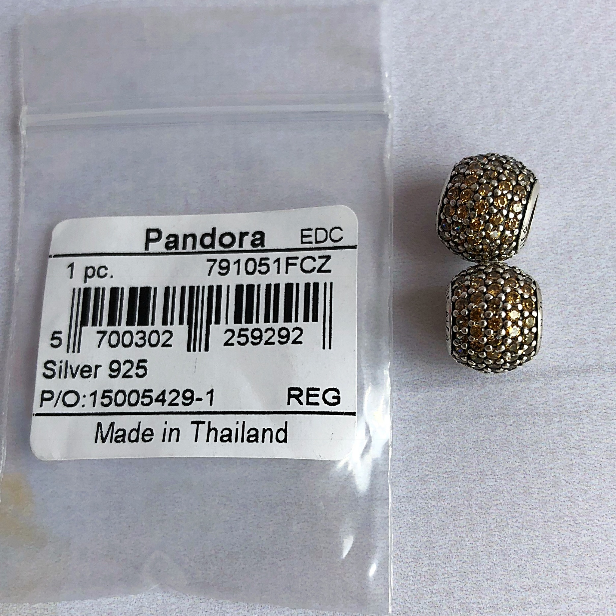 Шарм Паве Шампань 791051 FCZ Pandora image 0