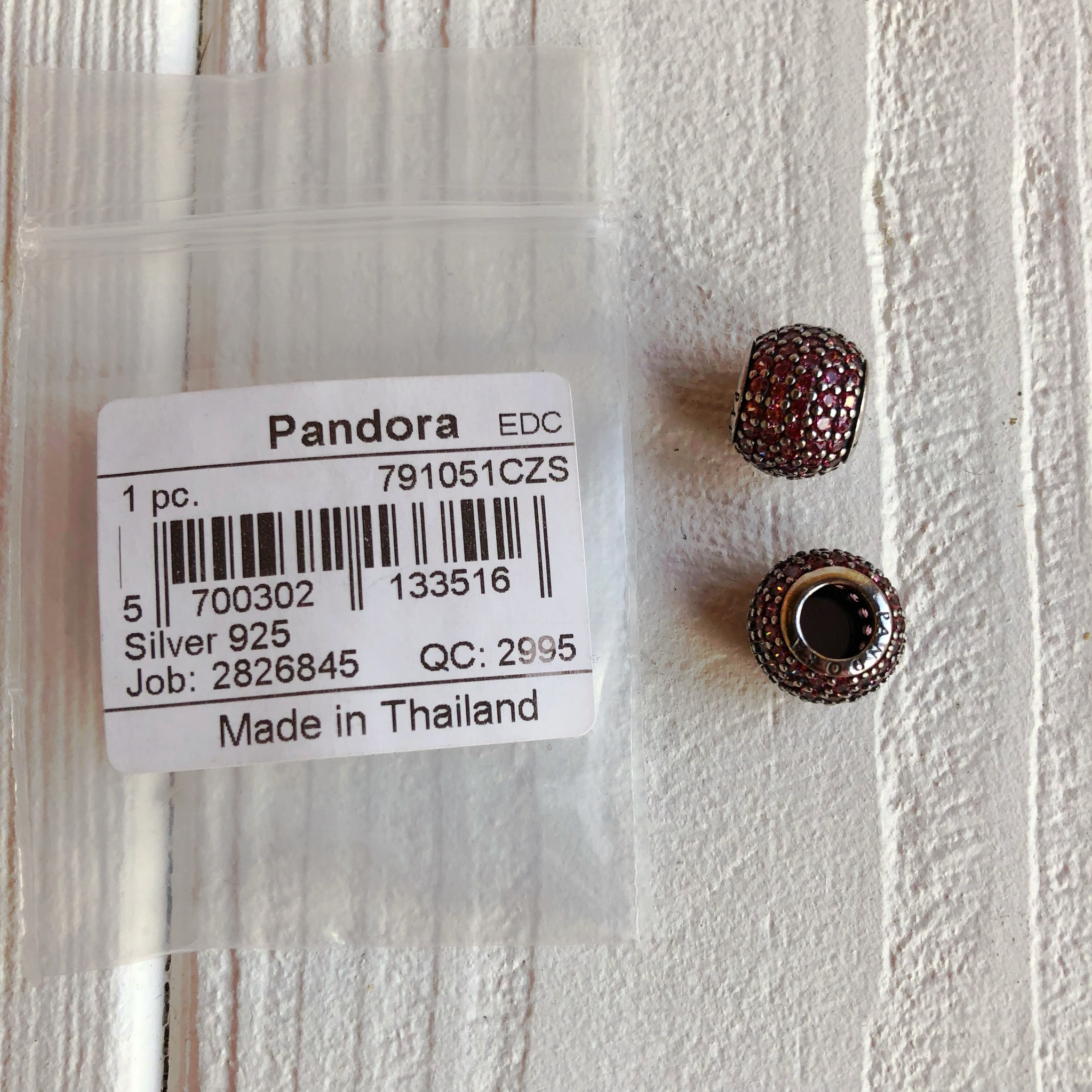 Шарм Pave Розовый 791051CZS Pandora image 0