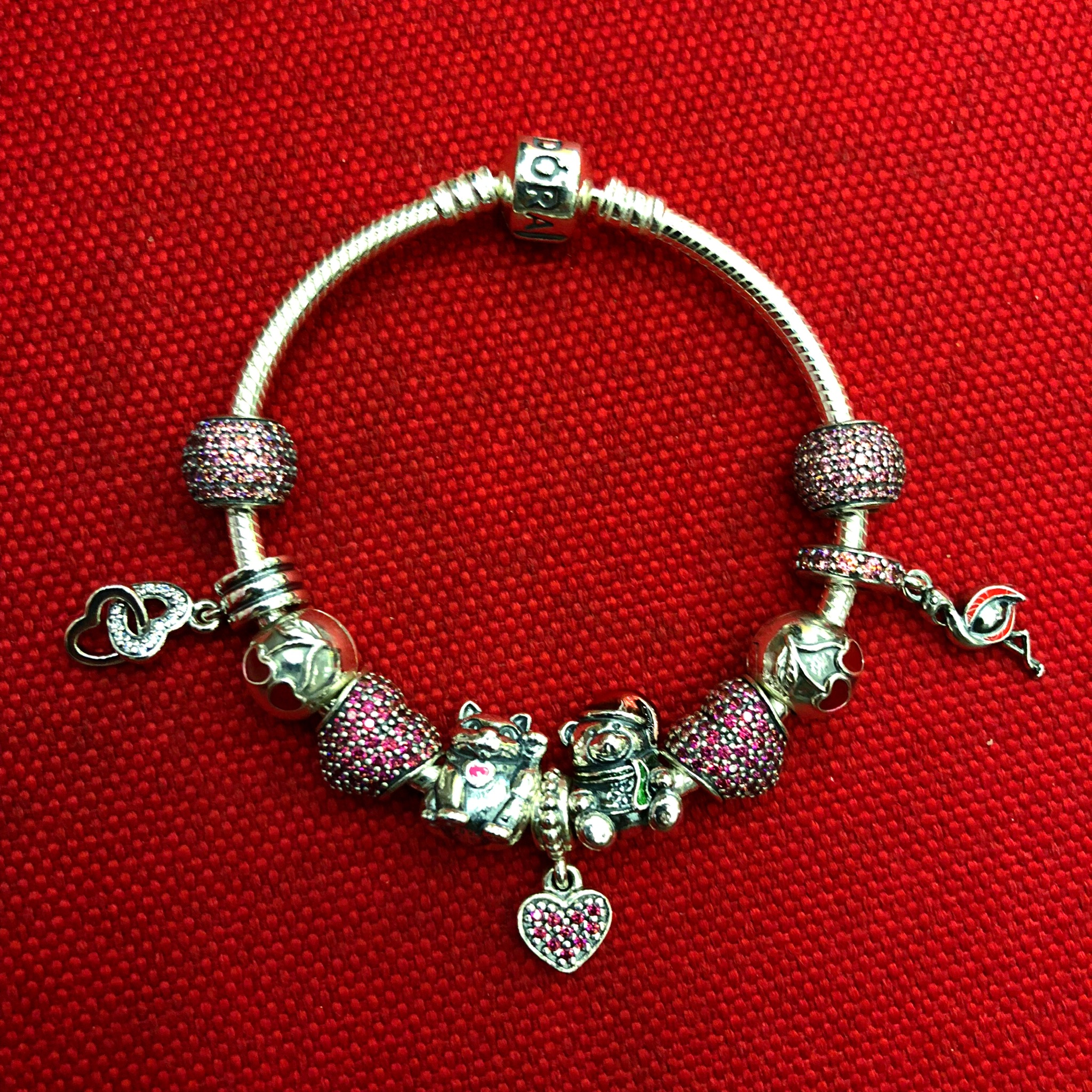 Шарм Pave Розовый 791051CZS Pandora image 0