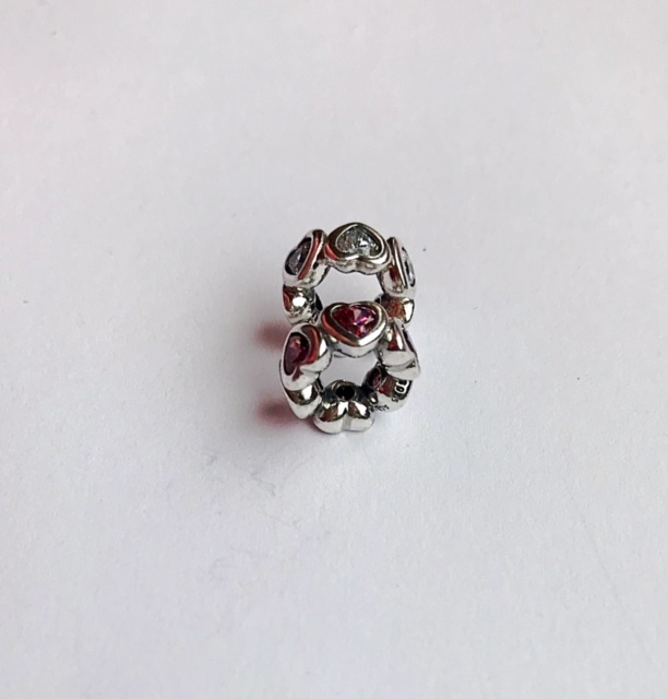 Разделитель Сияющее сердце розовый 791252CZS Pandora image 0