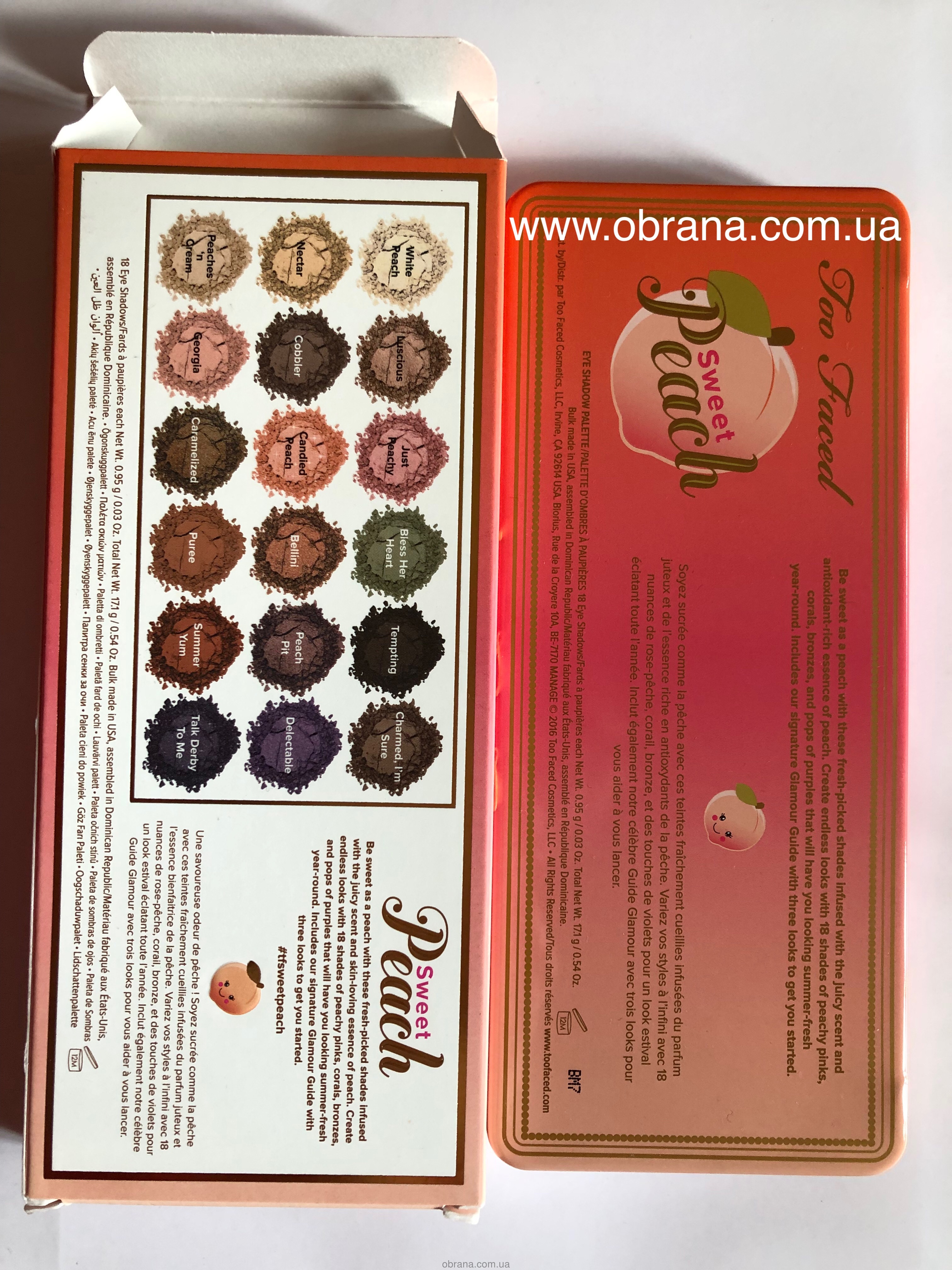 Too Faced Sweet Peach Eye Shadow Collection Профессиональная палетка для век image 0
