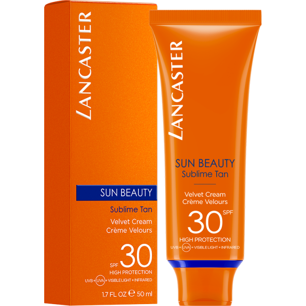 LANCASTER SUN BEAUTY VELVET CREAM SPF 30 сонцезахисний крем для обличчя