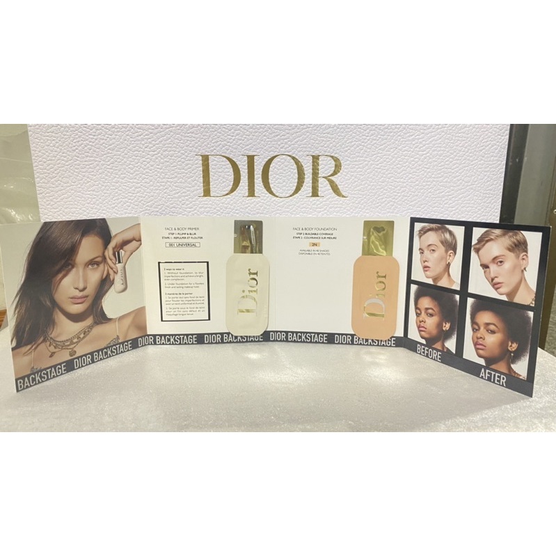 DIOR BACKSTAGE - Face and Body Primer and Foundation 2N 1ml + 1ml Праймер для обличчя та тіла та тональний крем