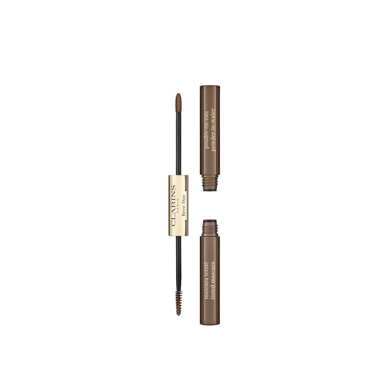 Clarins Brow Duo Defines and Fixed Brows Гелева туш та кремова пудра для брів