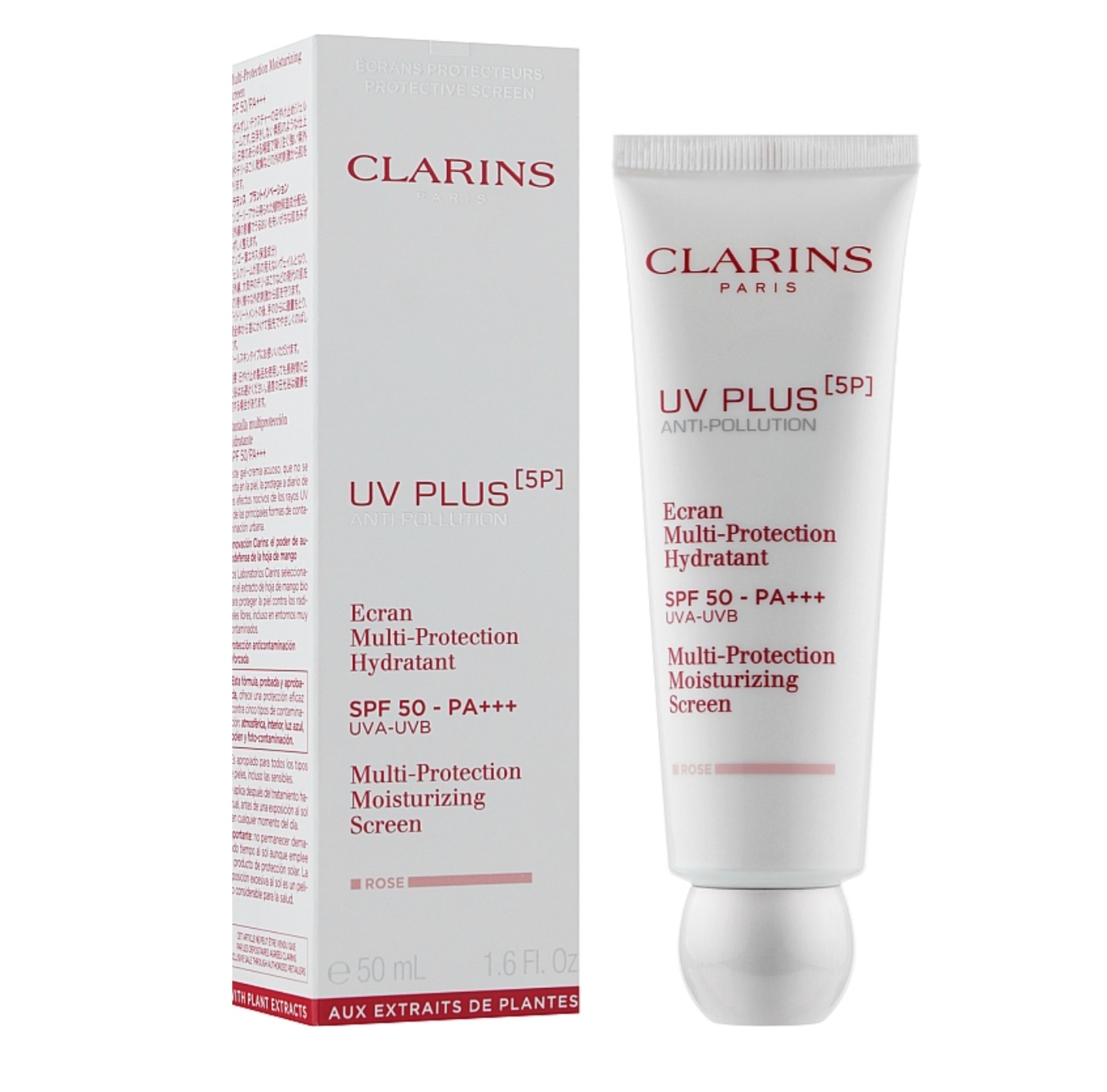 Clarins UV Plus [5P] Anti-Pollution SPF 50 - PA+++ Rose Увлажняющий защитный флюид-экран для лица image 0